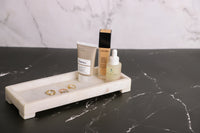 Handcrafted Marble Tray for Vanity, Bathroom & Home Decor — thumbnail