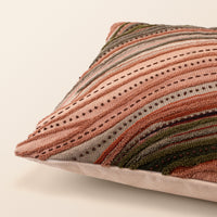 CANYON Square Cushion, Aari, 18 x 18 Inch, Rust, Earth Series — thumbnail