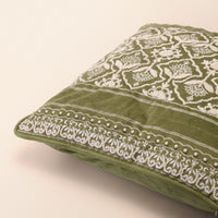 ADAH Square Cushion, Dori, 18 x 18 Inch, Sage, Romantic Vintage — thumbnail