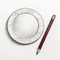 Ribbed Wood Mirror — thumbnail